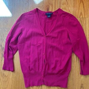Ann Taylor Women's Fuchsia Cardigan Sweater